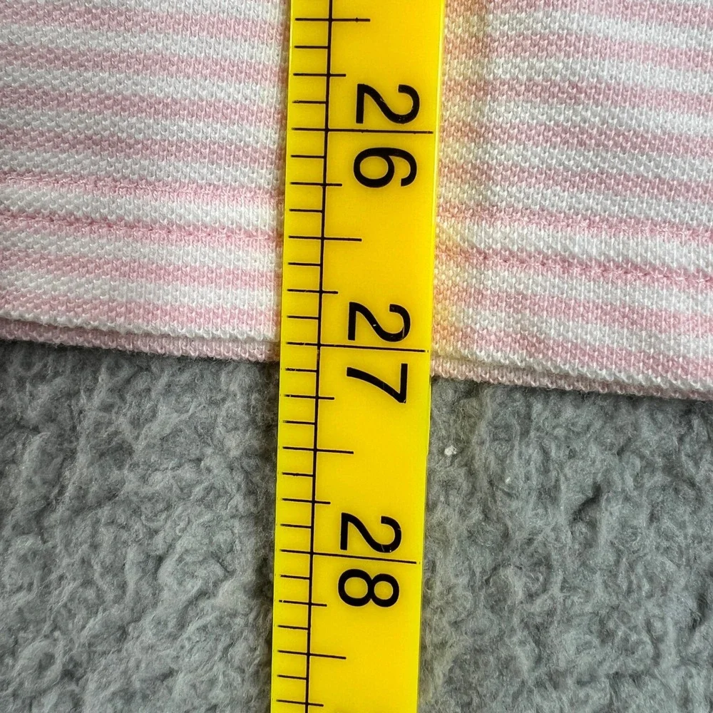 Ralph Lauren Polo Dress Girls 4 Pink White Striped Short Sleeve Cotton Pique